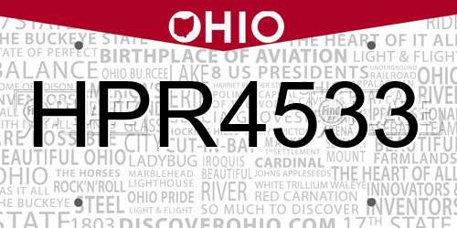 HPR4533 Ohio License Plate