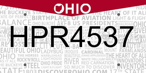 HPR4537 Ohio License Plate