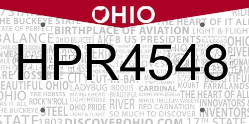 HPR4548 Ohio License Plate