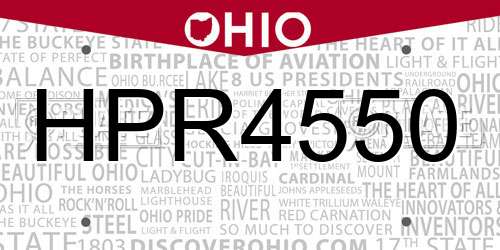 HPR4550 Ohio License Plate