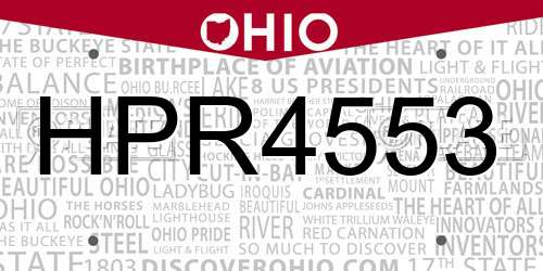 HPR4553 Ohio License Plate