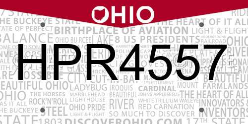 HPR4557 Ohio License Plate
