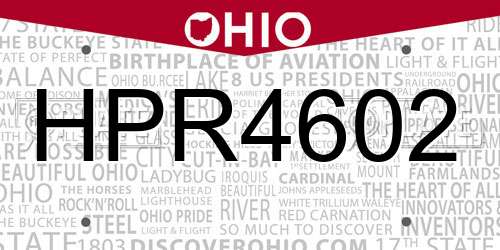 HPR4602 Ohio License Plate