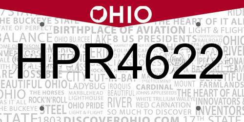 HPR4622 Ohio License Plate