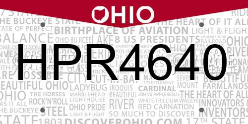 HPR4640 Ohio License Plate