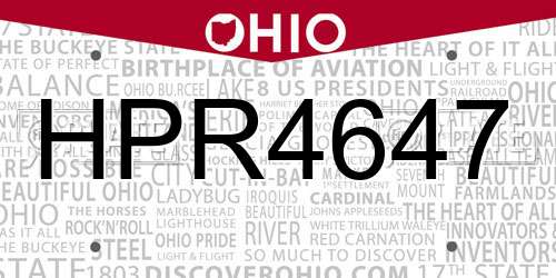 HPR4647 Ohio License Plate