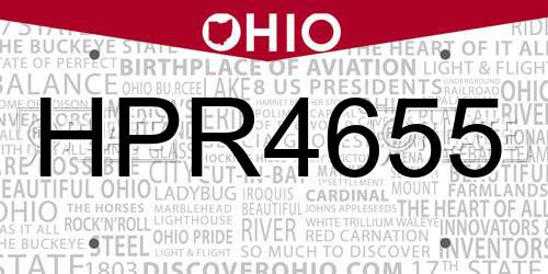 HPR4655 Ohio License Plate