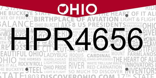 HPR4656 Ohio License Plate