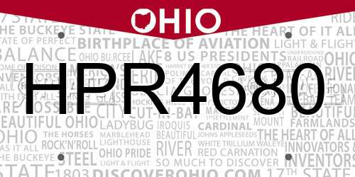 HPR4680 Ohio License Plate