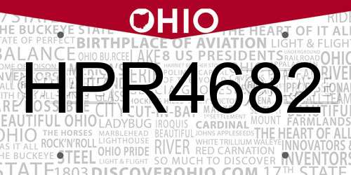 HPR4682 Ohio License Plate