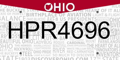 HPR4696 Ohio License Plate
