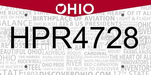 HPR4728 Ohio License Plate