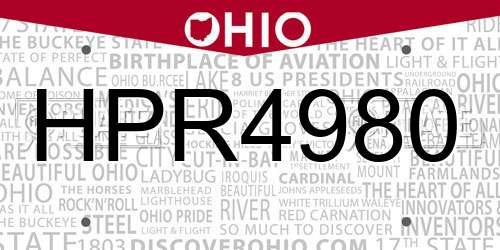 HPR4980 Ohio License Plate