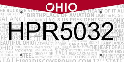 HPR5032 Ohio License Plate