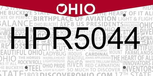 HPR5044 Ohio License Plate