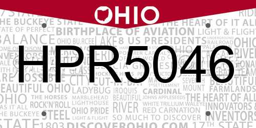 HPR5046 Ohio License Plate