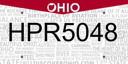 HPR5048 Ohio License Plate