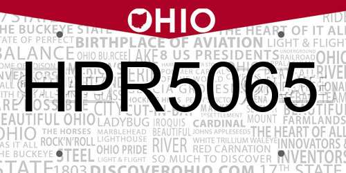 HPR5065 Ohio License Plate