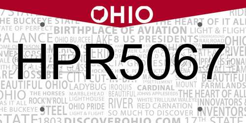 HPR5067 Ohio License Plate