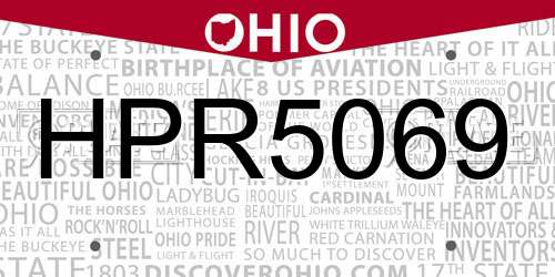 HPR5069 Ohio License Plate