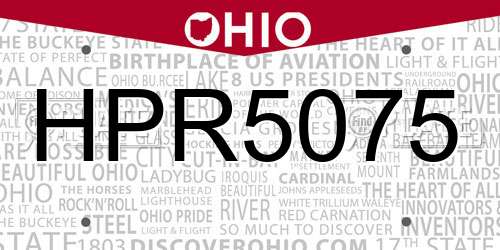 HPR5075 Ohio License Plate