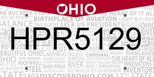 HPR5129 Ohio License Plate