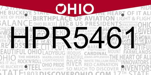 HPR5461 Ohio License Plate