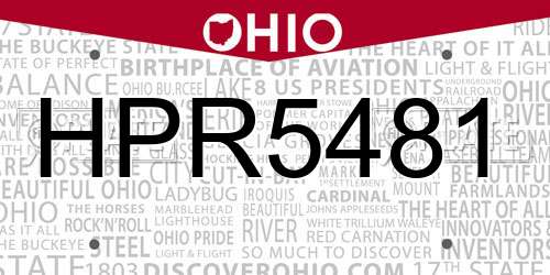 HPR5481 Ohio License Plate