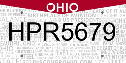 HPR5679 Ohio License Plate