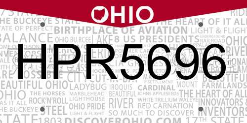 HPR5696 Ohio License Plate