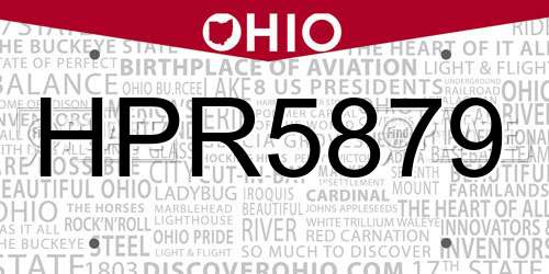 HPR5879 Ohio License Plate
