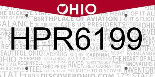 HPR6199 Ohio License Plate