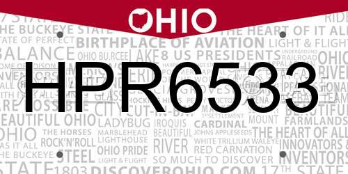 HPR6533 Ohio License Plate