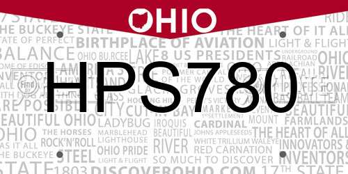 HPS780 Ohio License Plate