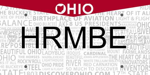HRMBE Ohio License Plate