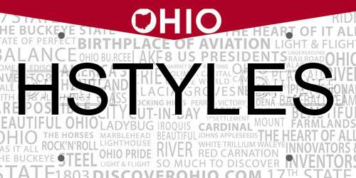 HSTYLES Ohio License Plate