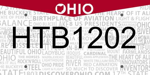 HTB1202 Ohio License Plate