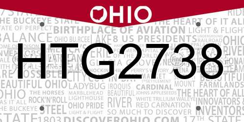 HTG2738 Ohio License Plate
