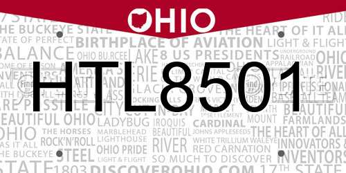 HTL8501 Ohio License Plate