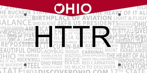 HTTR Ohio License Plate