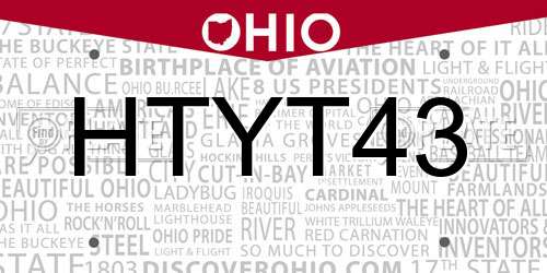 HTYT43 Ohio License Plate