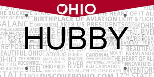 HUBBY Ohio License Plate
