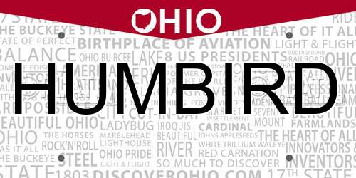 HUMBIRD Ohio License Plate