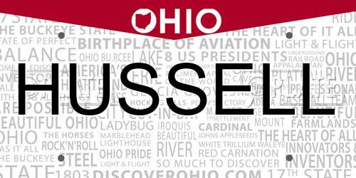 HUSSELL Ohio License Plate