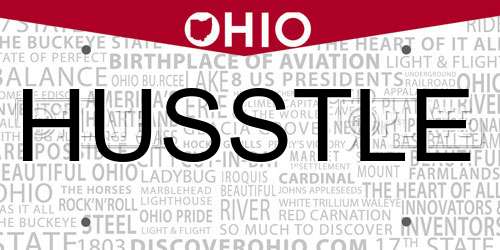 HUSSTLE Ohio License Plate