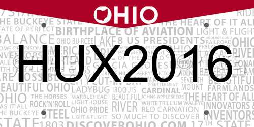 HUX2016 Ohio License Plate