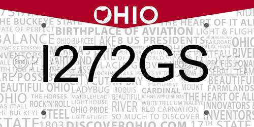 I272GS Ohio License Plate
