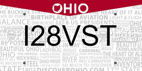 I28VST Ohio License Plate