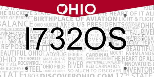 I732OS Ohio License Plate