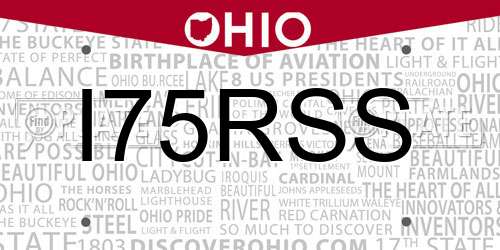 I75RSS Ohio License Plate